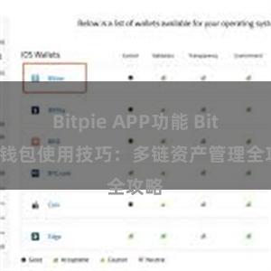 Bitpie APP功能 Bitpie钱包使用技巧：多链资产管理全攻略