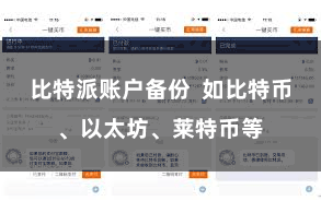 比特派账户备份  如比特币、以太坊、莱特币等