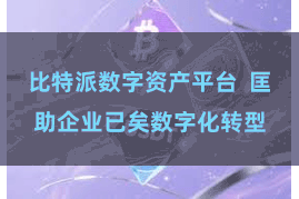 比特派数字资产平台  匡助企业已矣数字化转型